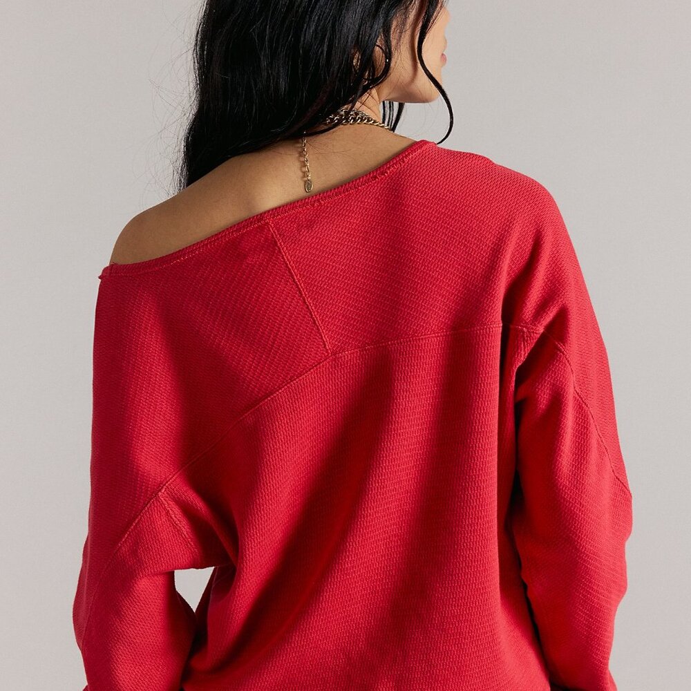 Free People We The Free Jess Long Sleeve in Red, Size S, NWT - Picture 8 of 8